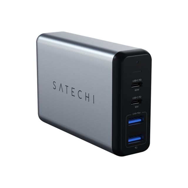 Satechi Dual Type-C PD Travel Charger, Space Gray - ONLINE ONLY