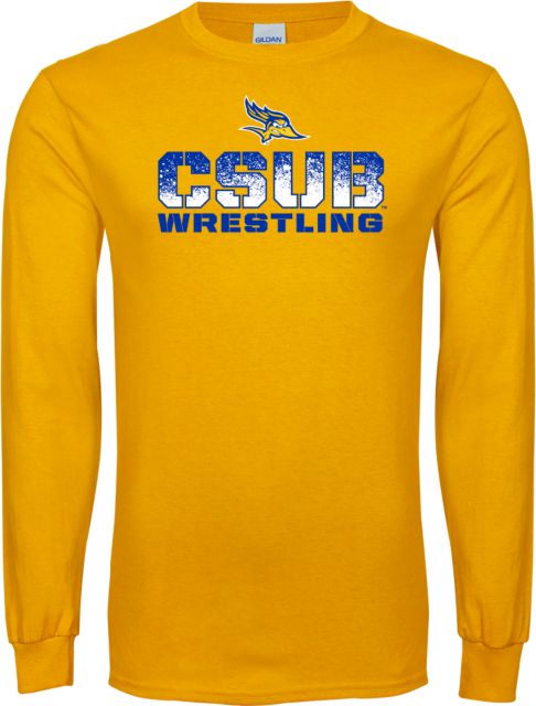 Cal State Bakersfield Long Sleeve T Shirt CSUB Wrestling Stencil - ONLINE ONLY