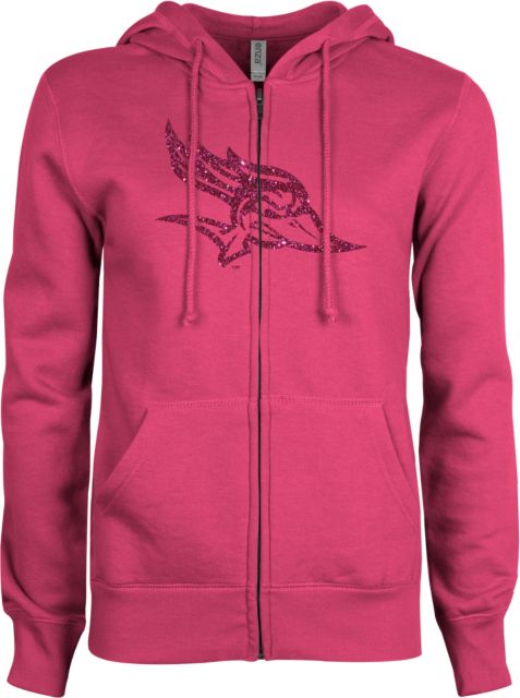 Cal State Bakersfield ENZA Ladies Fleece Full Zip Hoodie Primary Logo Glitter - ONLINE ONLY