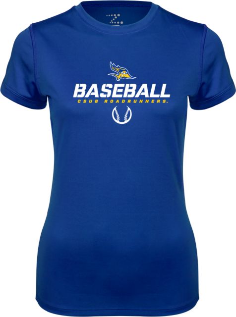 Cal State Bakersfield Ladies Syntrel Performance Tee Baseball Stencil w/ Ball - ONLINE ONLY